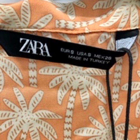 ZARA Floral Shirt Top Blouse, L-XL, NWT - Picture 4 of 9